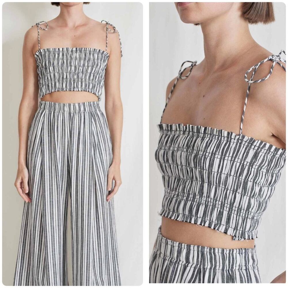 Apiece Apart Smocked Top Espana Stripe